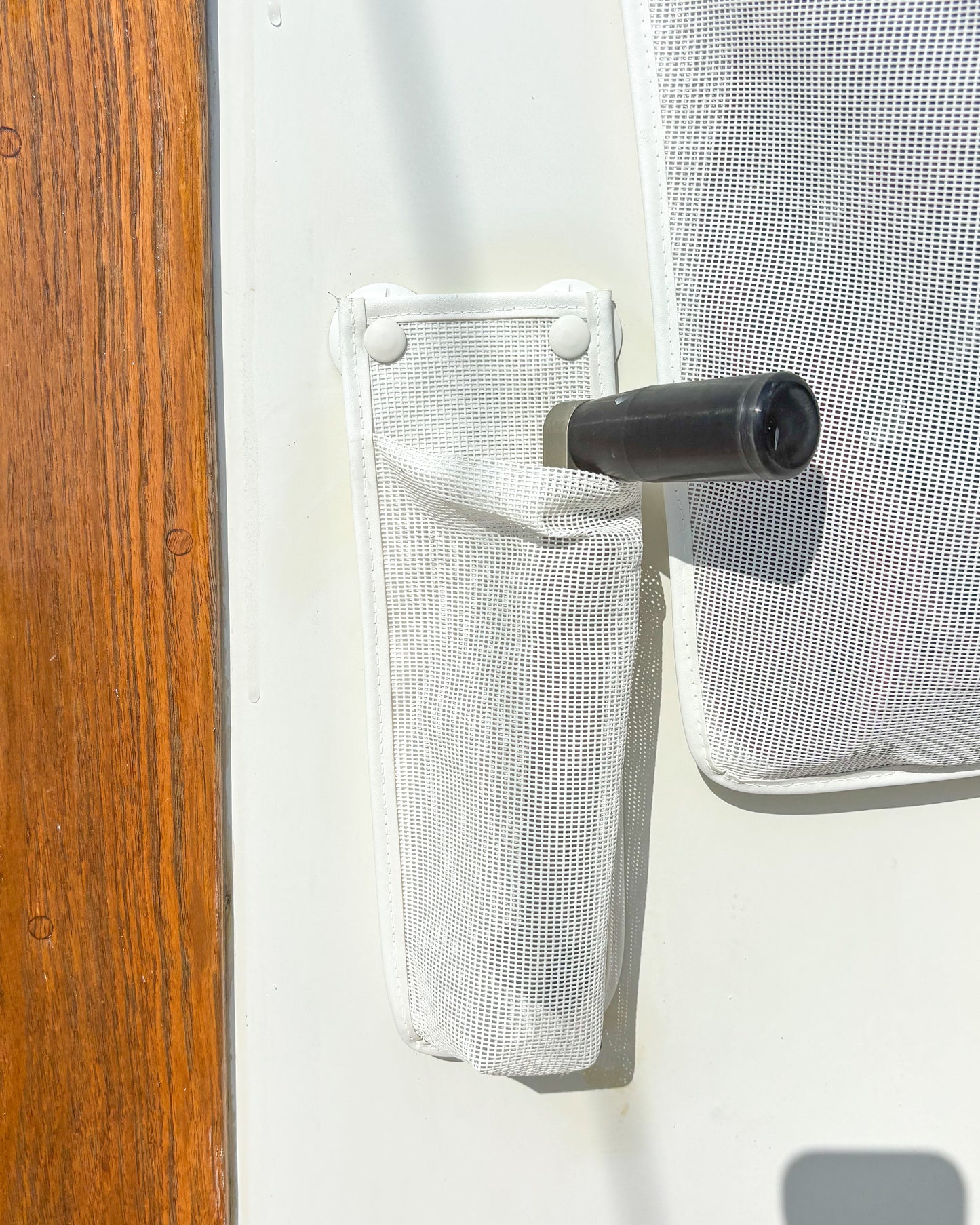 Marine Mesh Sailboat Winch Handle Holder (Screw or Adhesive Mount)