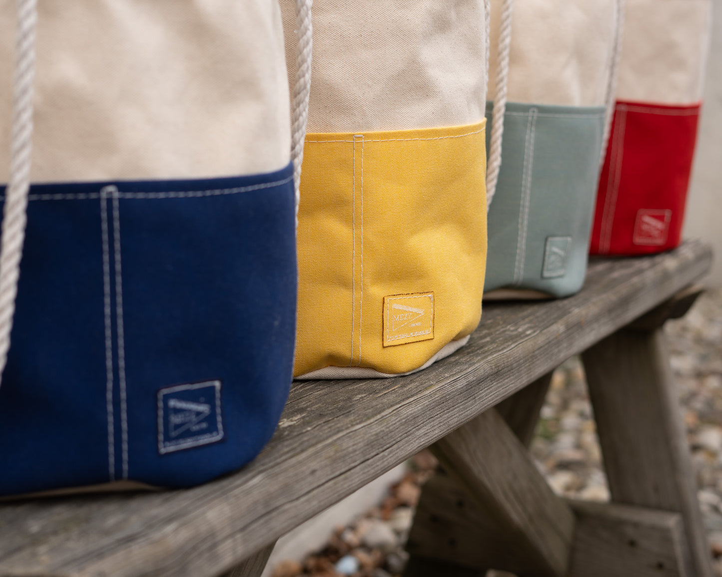 Colorful handcrafted canvas bag