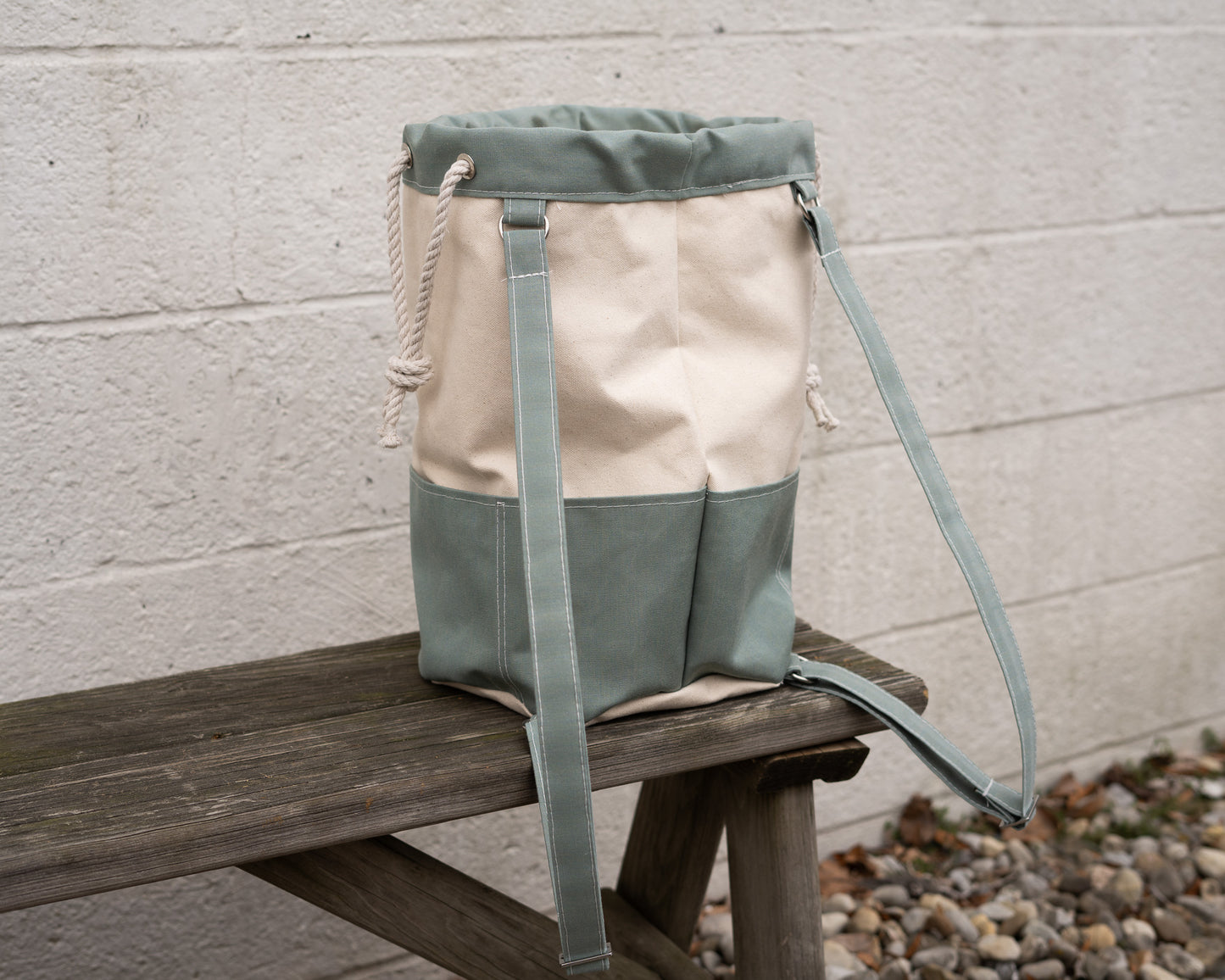 Spa Rolltop Canvas Backpack straps