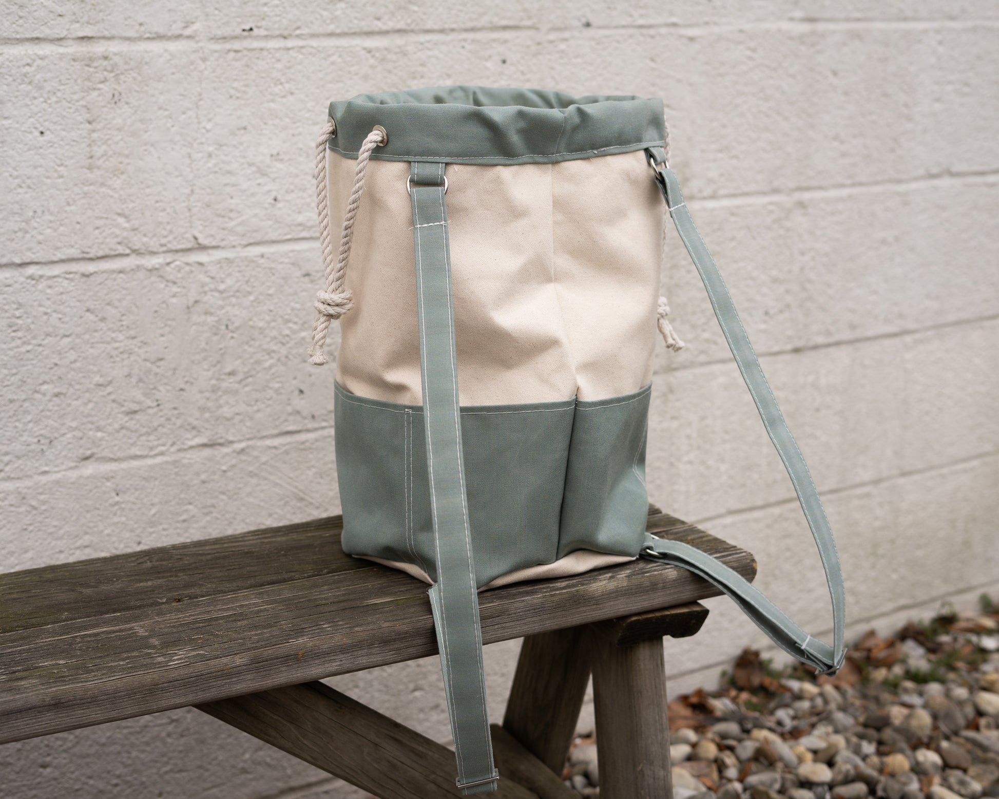 Spa Rolltop Canvas Backpack straps