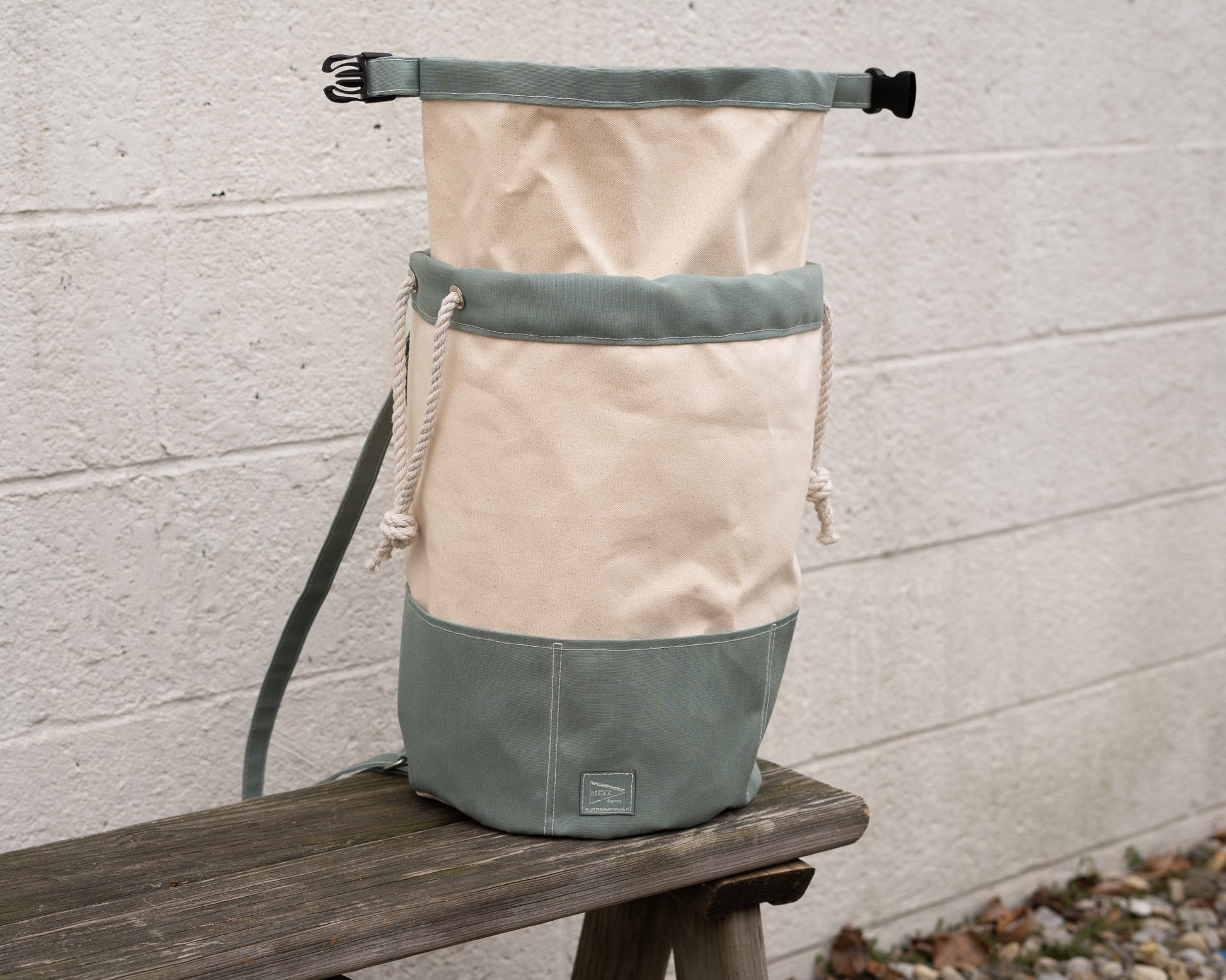 Spa Rolltop Canvas Backpack Closure