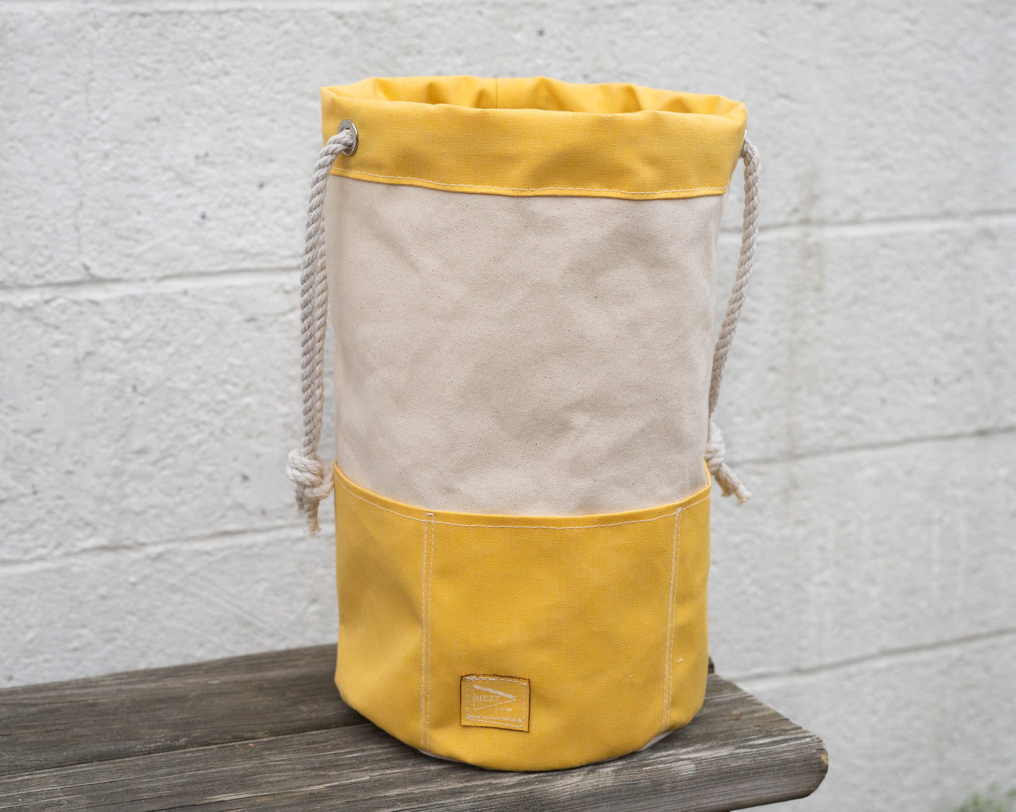 Rope Drawstring Rigger's Bucket Bag Tall | Mezz Canvas