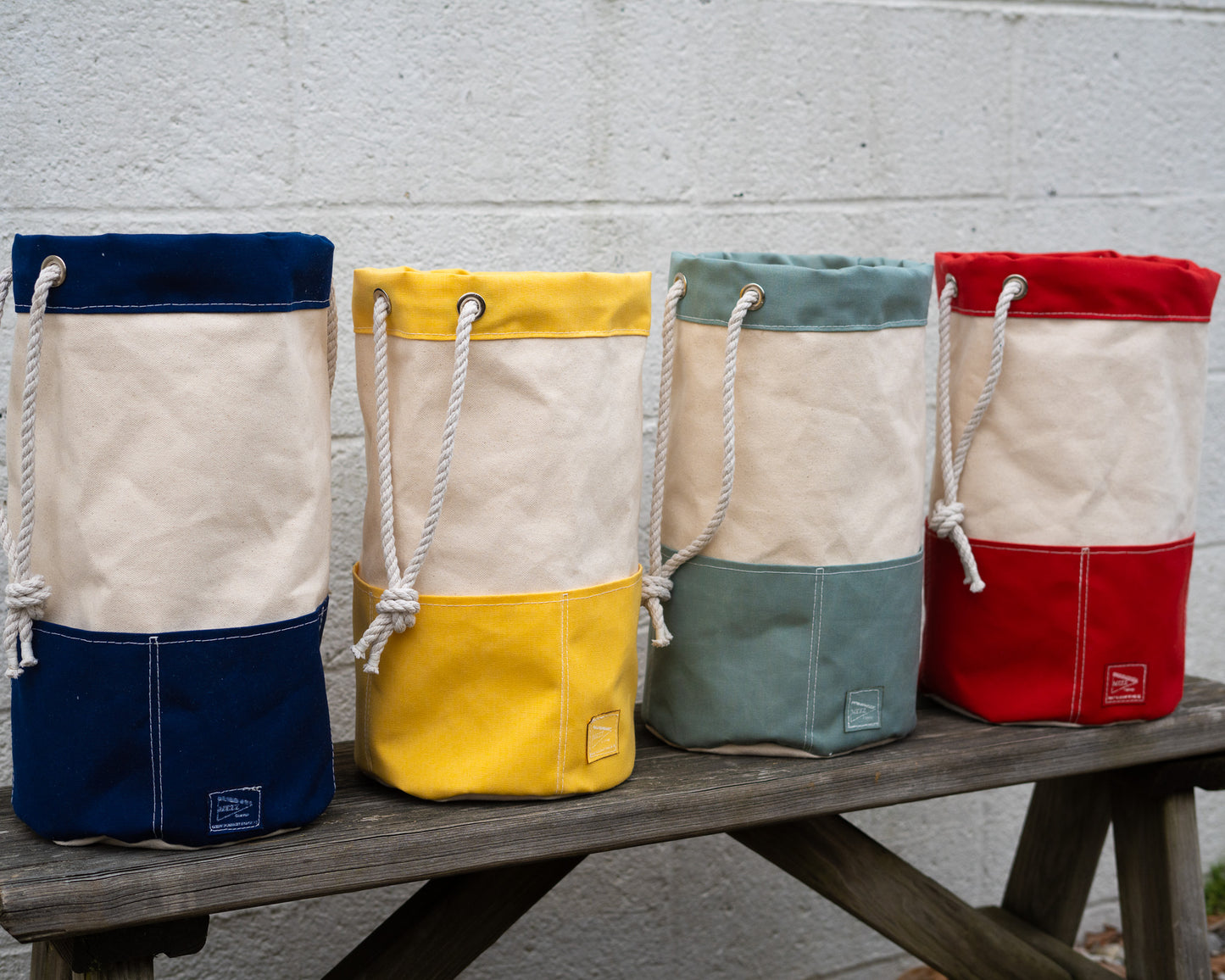 Rope Drawstring Rigger's Bucket Bag Tall | Mezz Canvas