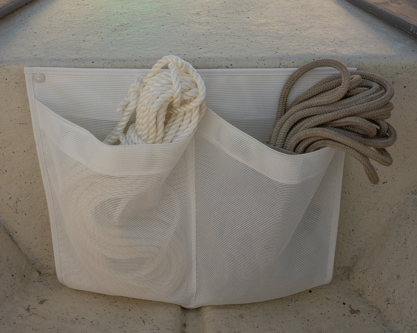 Marine Mesh Double Pocket Boat Gear Stoeage Bag (Adhesive or Screw Mount)