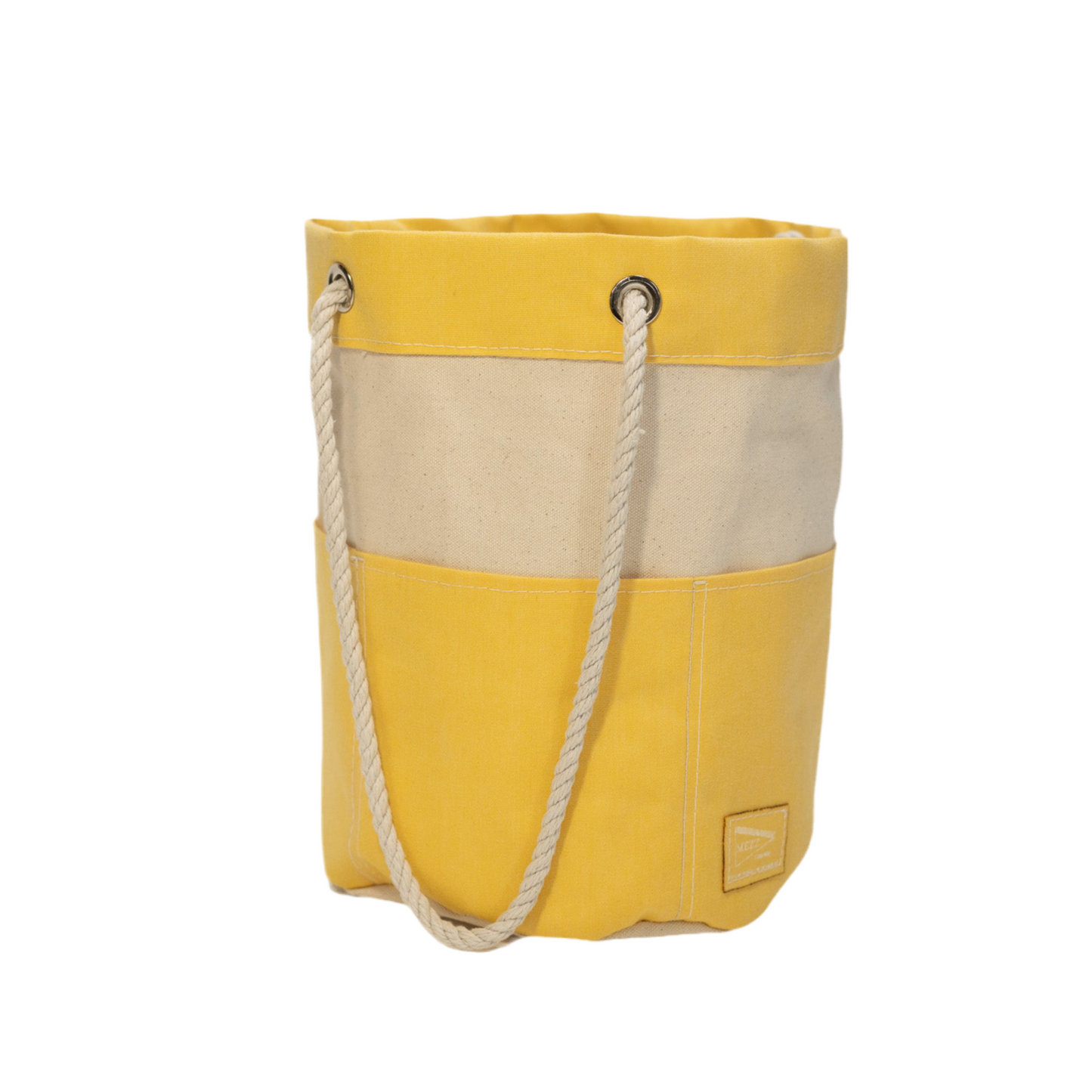 Canvas Rope Handle hand bag yellow