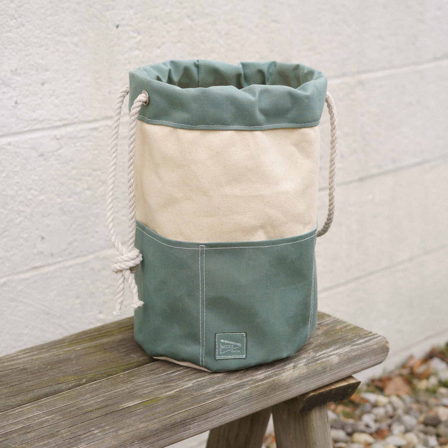 Rope Drawstring Rigger's Bucket Bag | Mezz Canvas