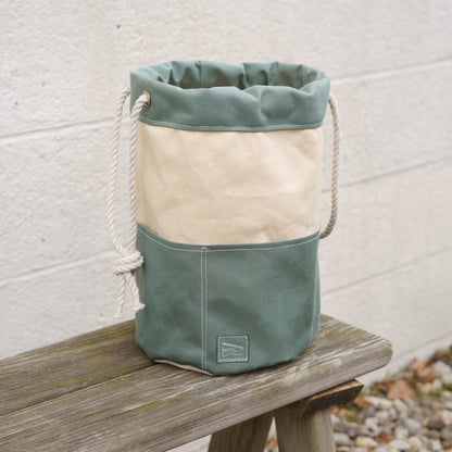 Rope Drawstring Rigger's Bucket Bag | Mezz Canvas