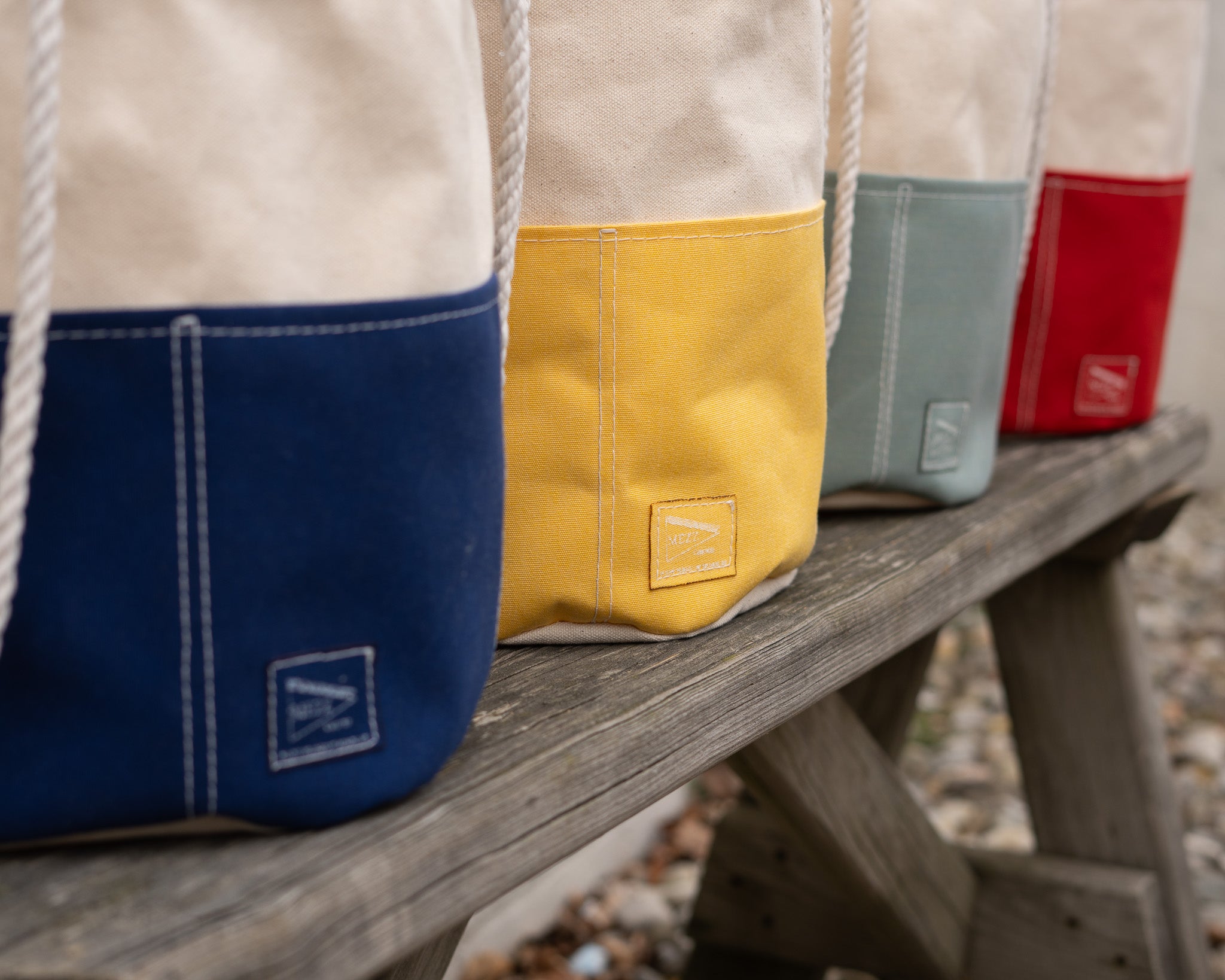 Colorful handcrafted canvas bag