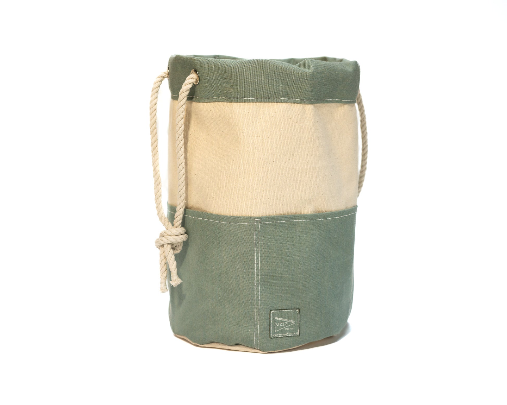 Handcrafted Canvas Drawstring Rigger Bucket Bag Spa