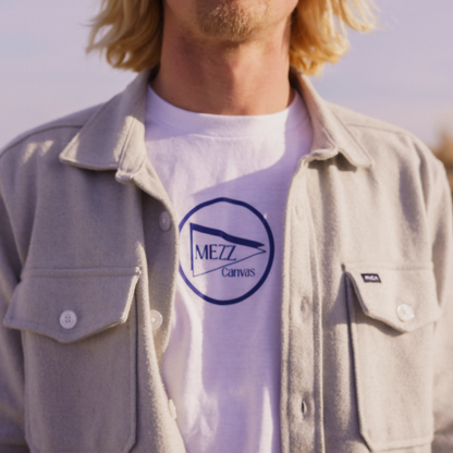 White Mezz Canvas Long Sleeve