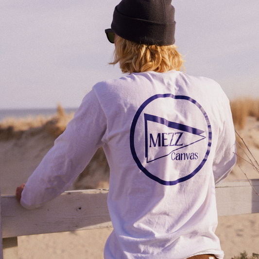 White Mezz Canvas Long Sleeve