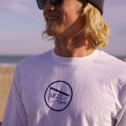 White Mezz Canvas Long Sleeve