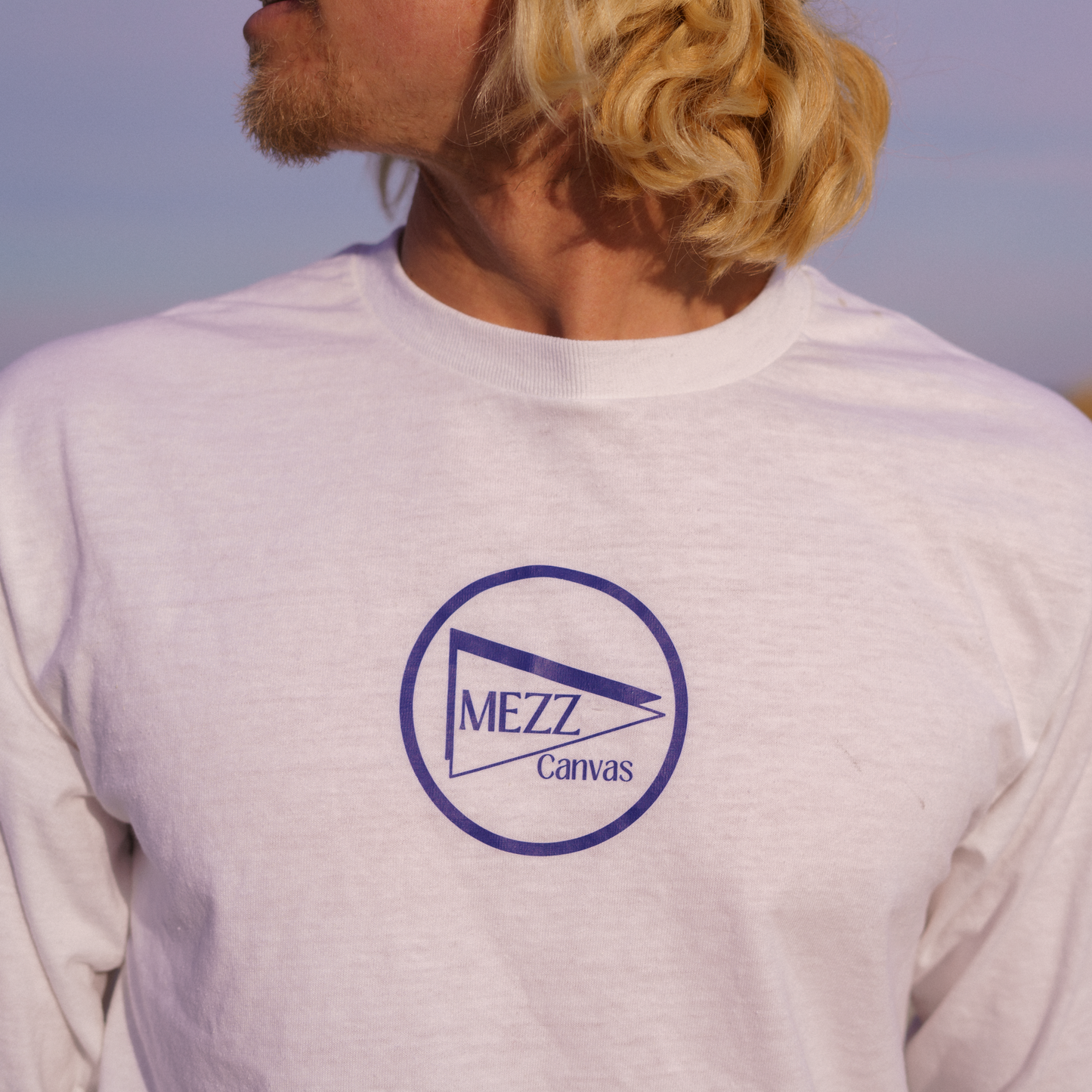 White Mezz Canvas Long Sleeve
