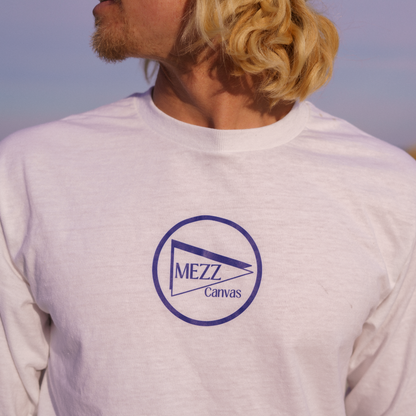 White Mezz Canvas Long Sleeve