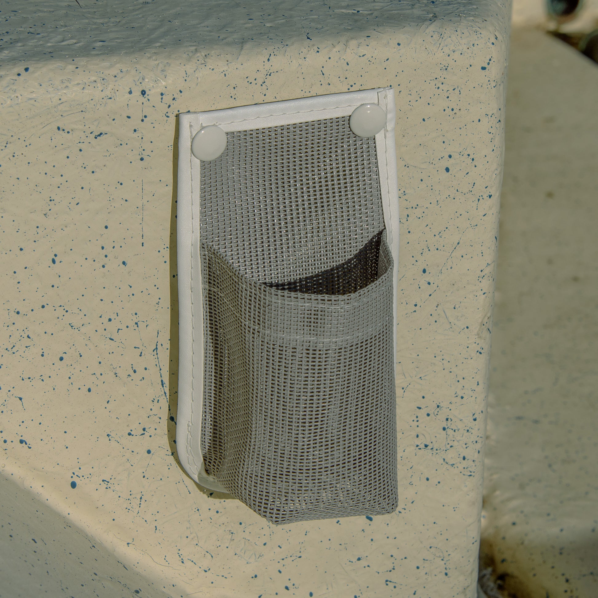 Mezz Mesh White Cup Holder for a boat