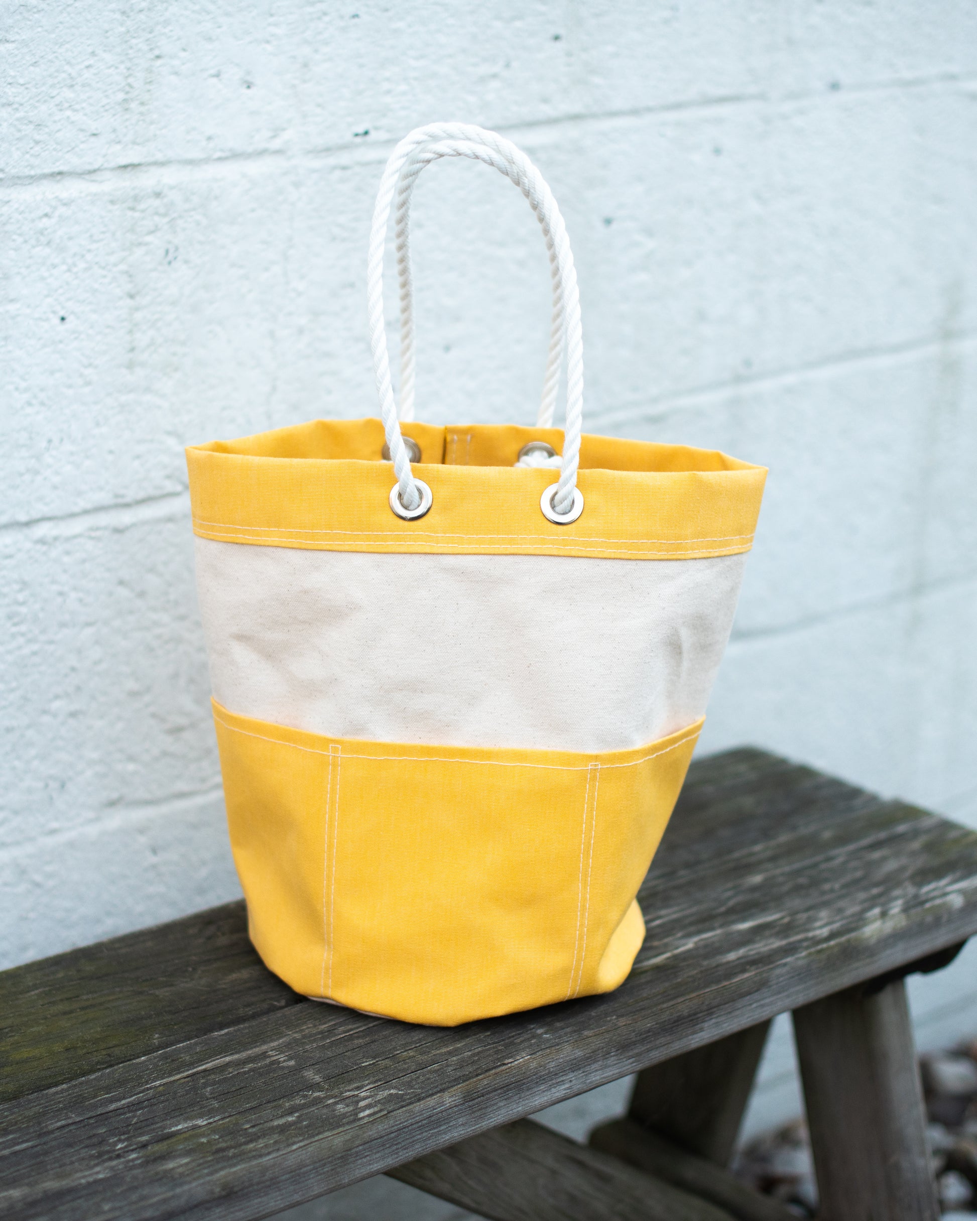 Yellow Canvas Ditty Bag