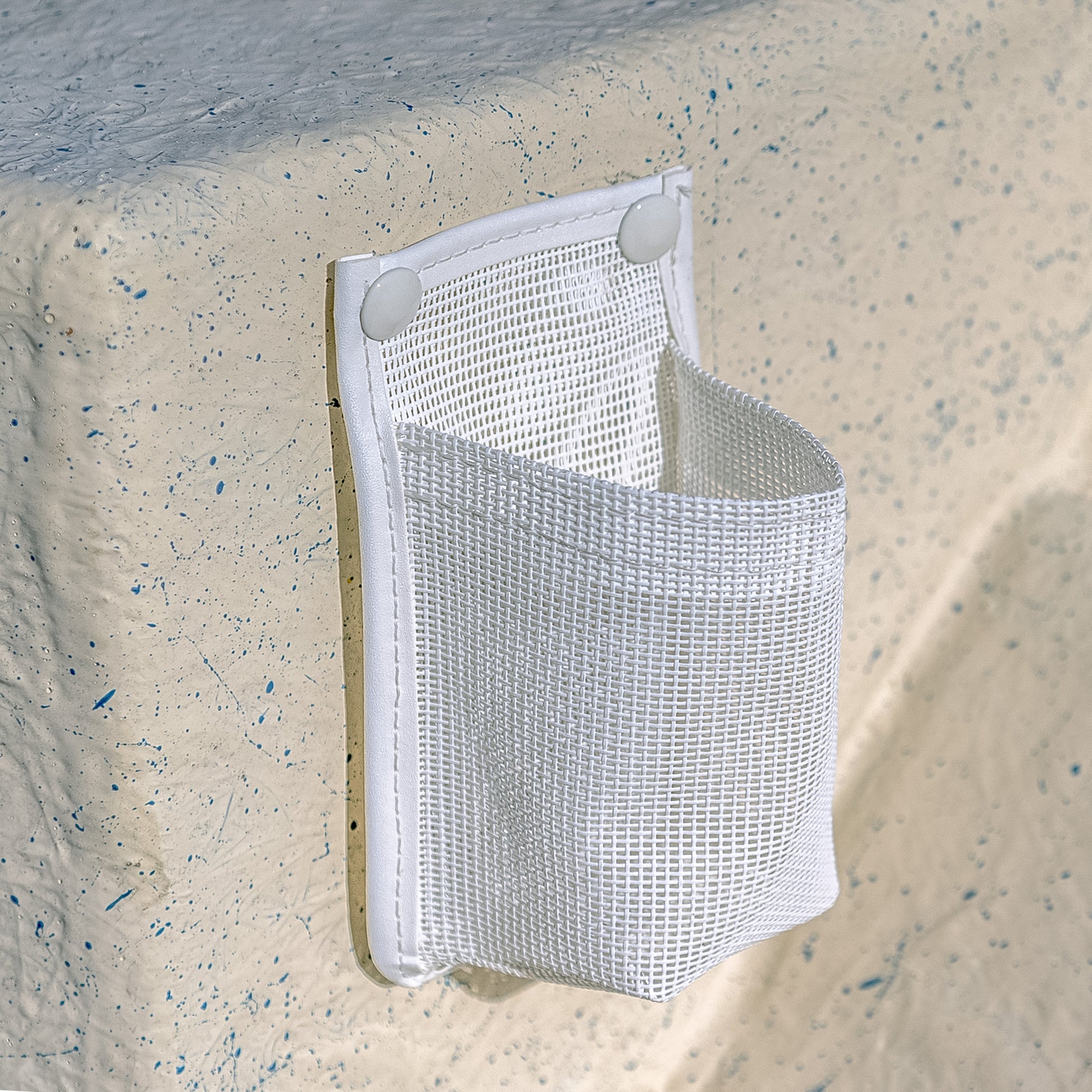 Mezz Mesh Boat Cup Holder Installed on a boat