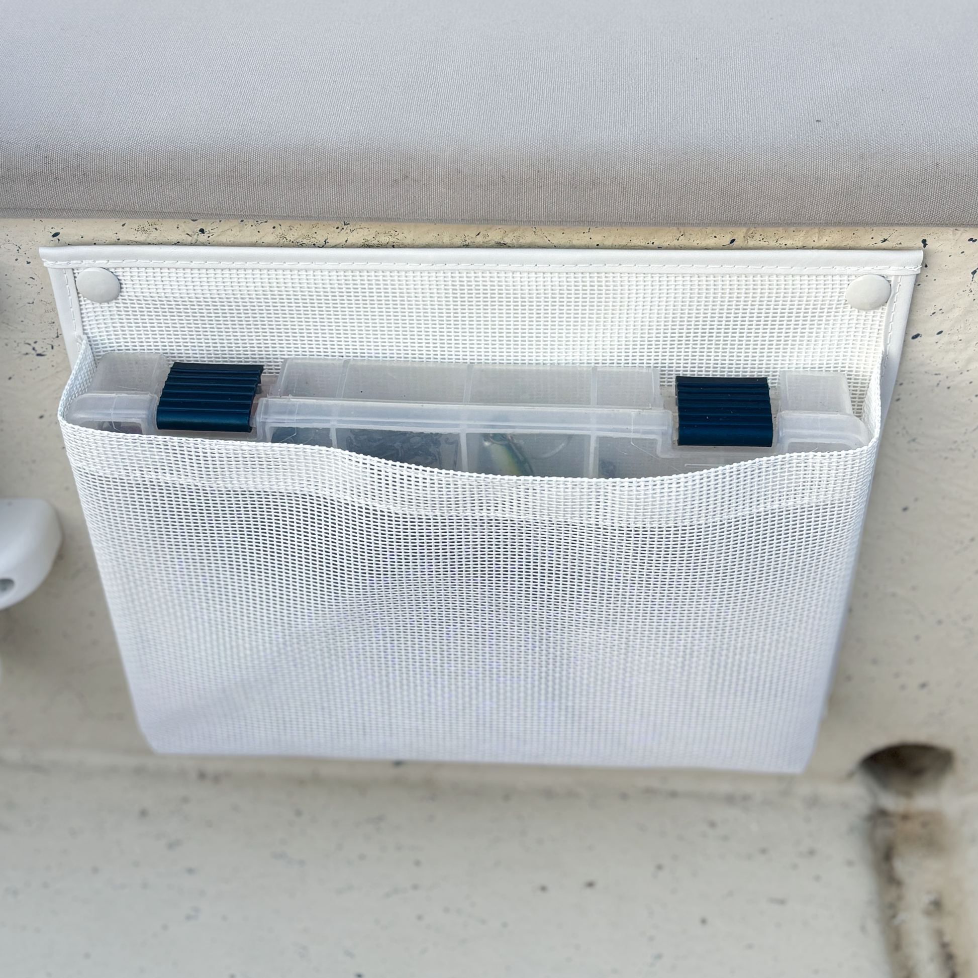 Boat tackle box storage