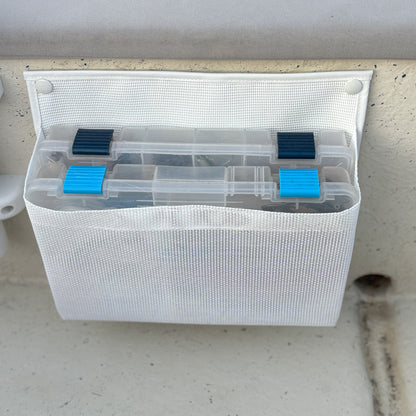 Boat Mounted Double Tackle Box Sleeve (Screw or Adhesive Mount)