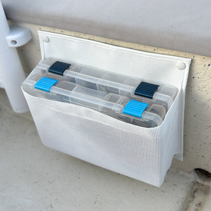 Boat Mounted Double Tackle Box Sleeve (Screw or Adhesive Mount)