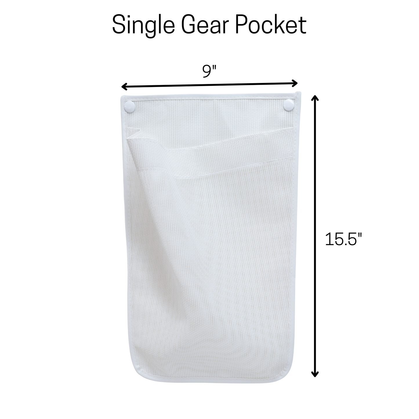 Mezz Mesh Single Pocket Gear BAg dimensions